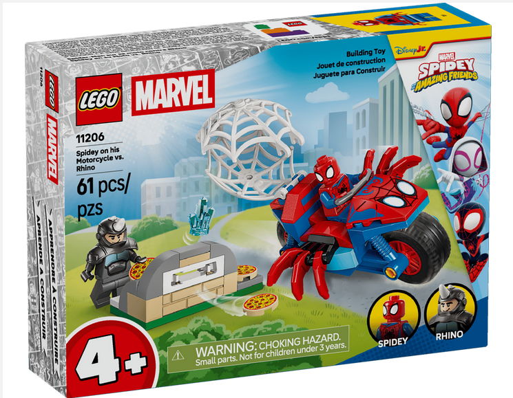 LEGO® 11206 Spidey on his Motorcycle vs. Rhino