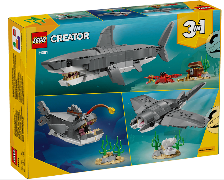 LEGO® 31381 3 in 1 Fierce Shark with a Treasure Chest