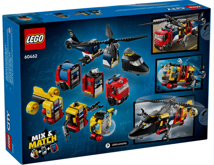 LEGO® 60462 Hlicopter, Fire Truck, and Submarine Remix