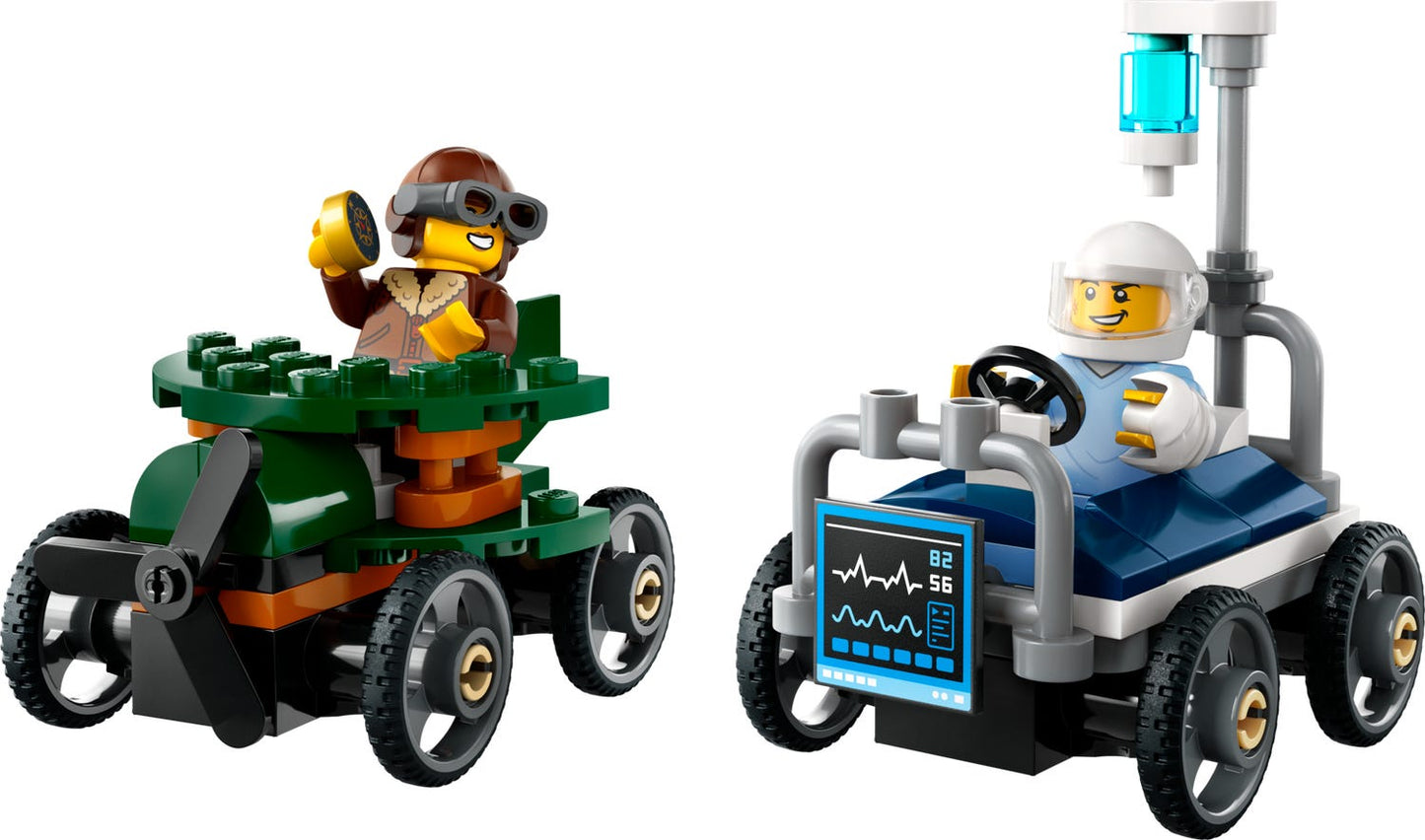 LEGO® 60459 Airplane vs. Hospital Bed Race Car