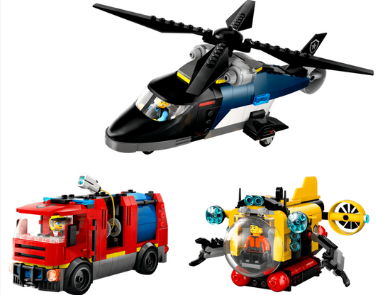 LEGO® 60462 Hlicopter, Fire Truck, and Submarine Remix